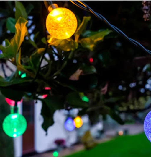 Light up your yard with solar-powered string lights