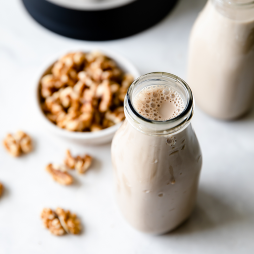 Healthy homemade Walnut Milk made with Almond Cow machine