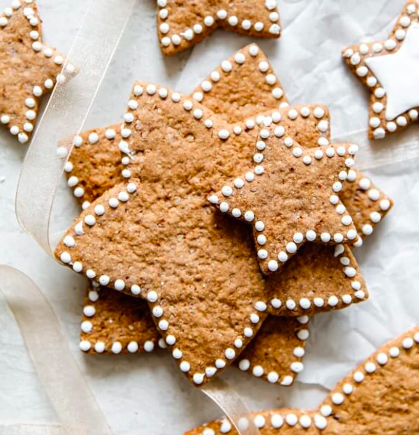 Almond Milk & Gingerbread Star Cookies 