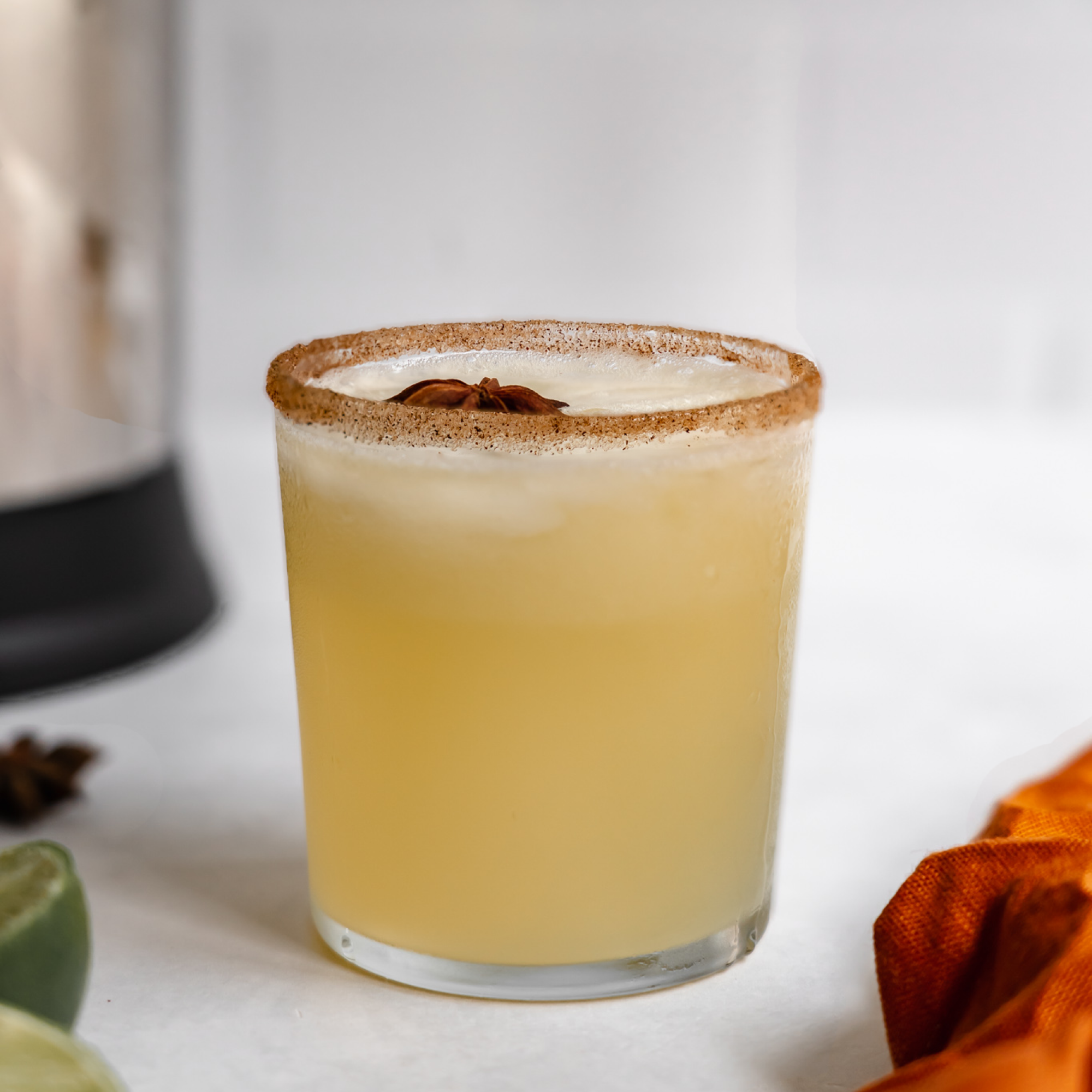 Refreshing Apple Cider Margarita created with Almond Cow