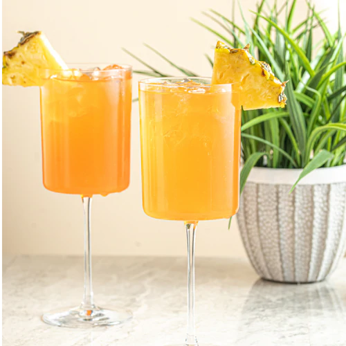 Pineapple Aperol Spritz refreshment with a hint of sweet pineapple and bitter nature of Aperol