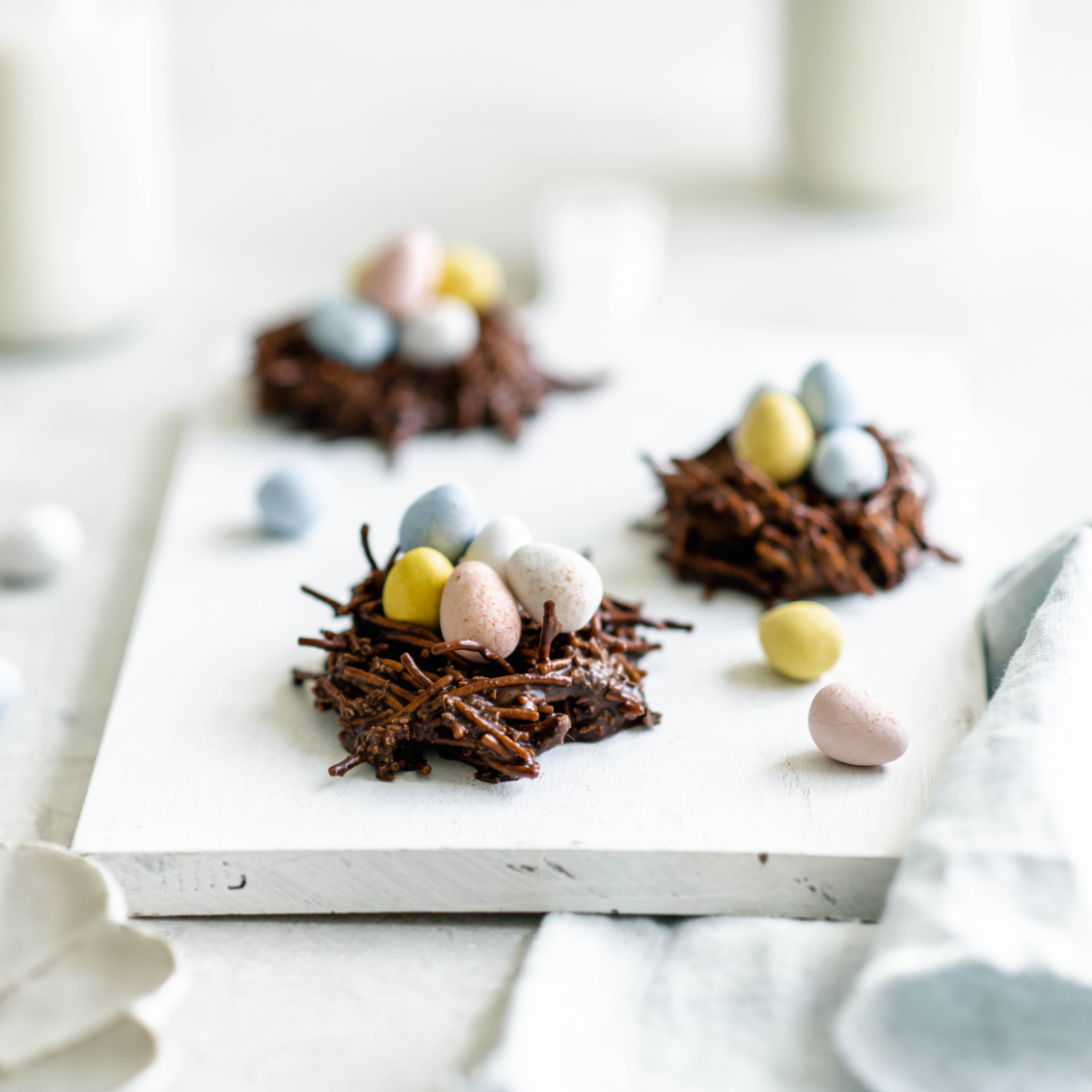 Delicious Easter Chocolate Bird Nests with Almond Cow Organic Coconut Shreds