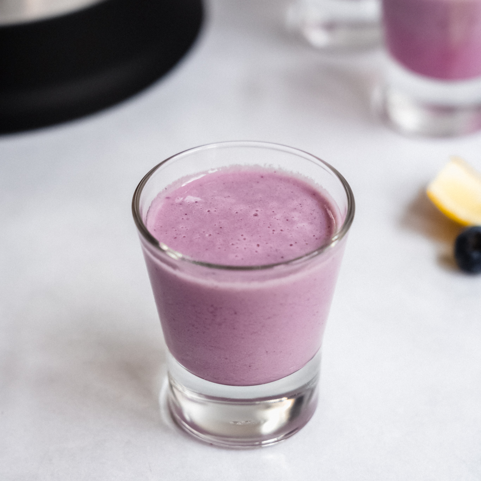 Health-boosting Blueberry Lemon Probiotic Shot from Almond Cow