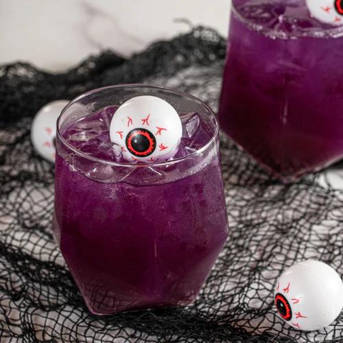 Almond Cow's magical Witch's Brew purple potion cocktail