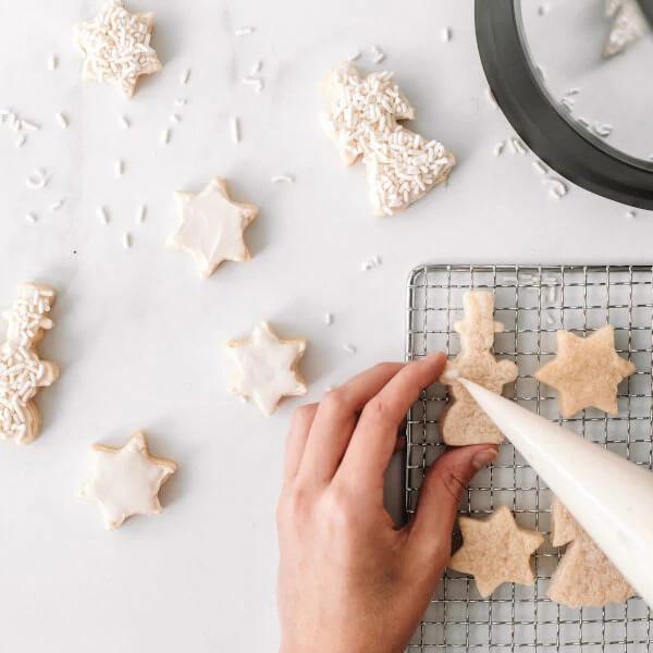 Delicious homemade sugar cookies made with macadamia nut pulp from Almond Cow machine