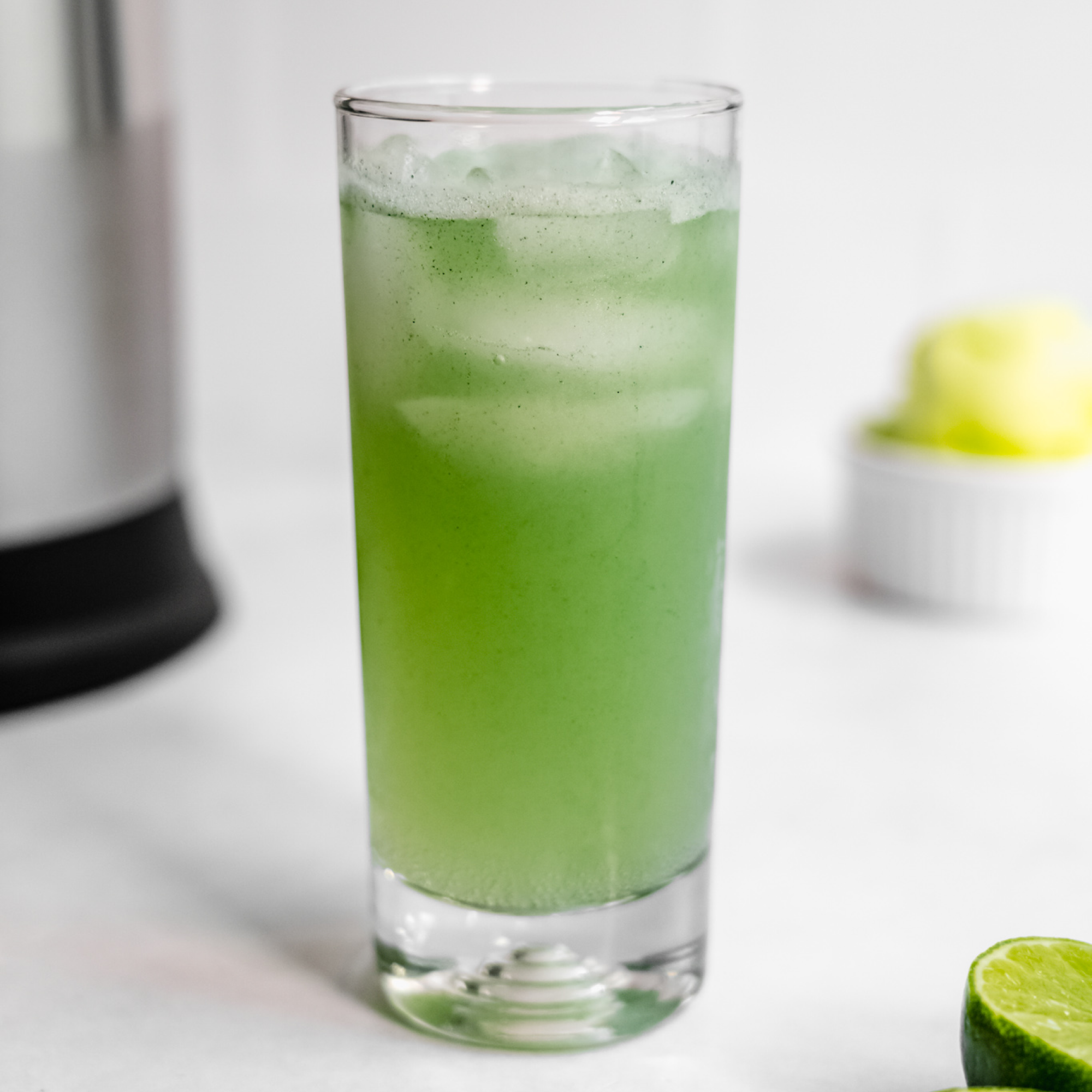 St Patrick's day Leprechaun Lime Punch created using Almond Cow machine