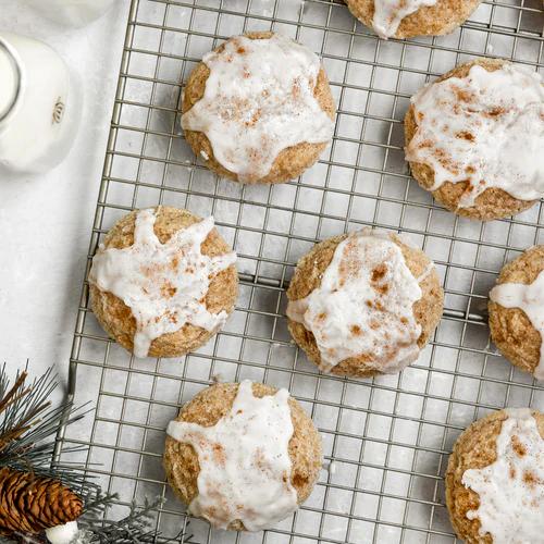 Fluffy Vegan Eggnog Cookies with a Hint of Nutmeg and Cinnamon