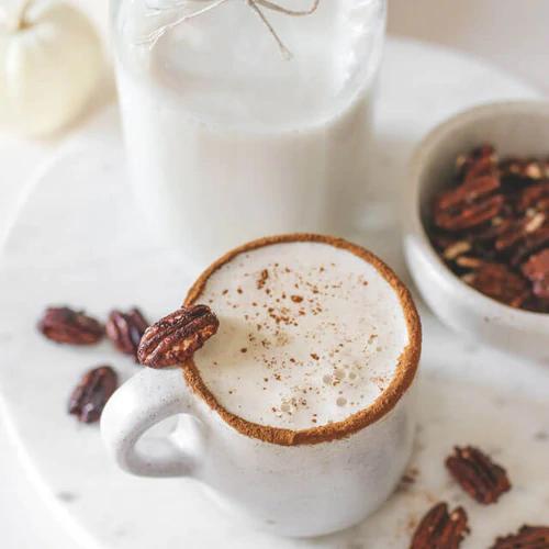 Delicious homemade Pecan Pie Latte with Almond Cow