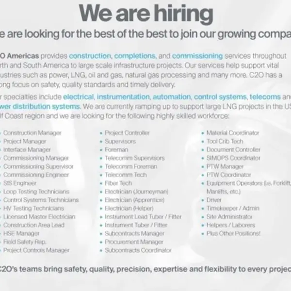 C2O Americas is hiring