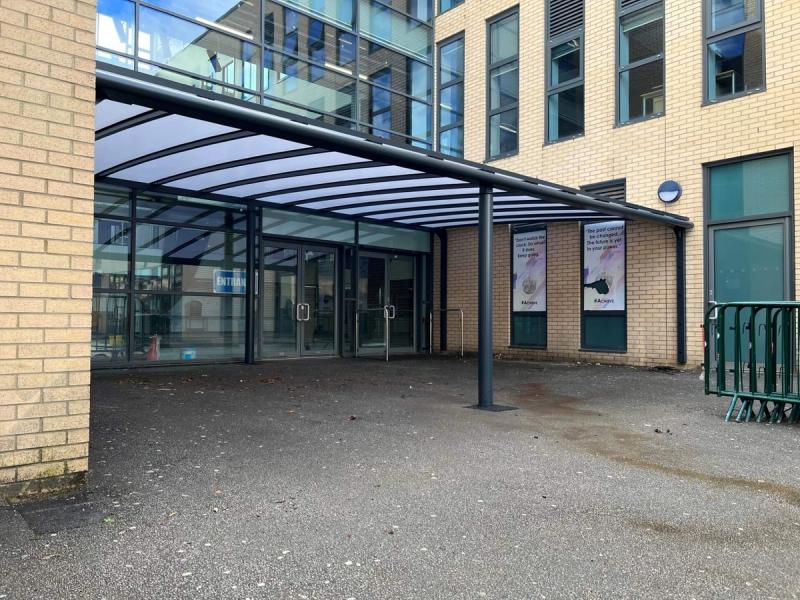 School entrance canopy