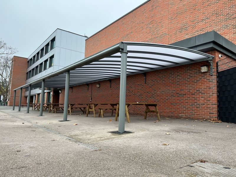 Large covered walkway
