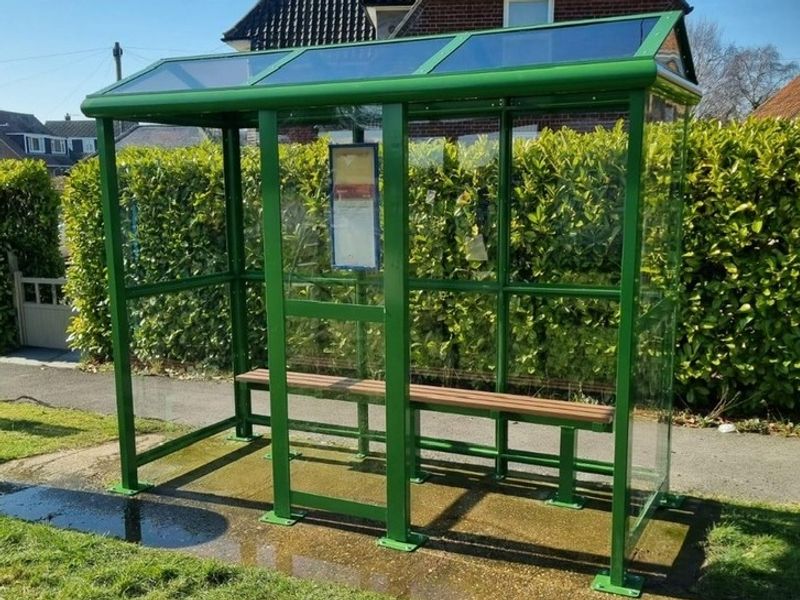Modern bus shelter