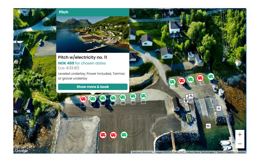 Interaktivt bookingkart i Campio