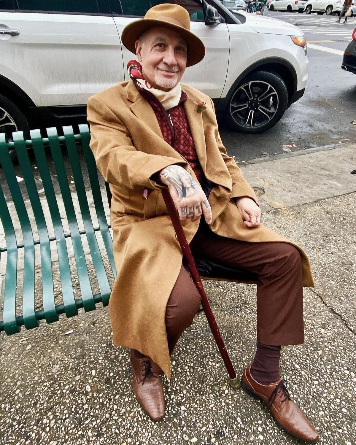 Man sitting on bench