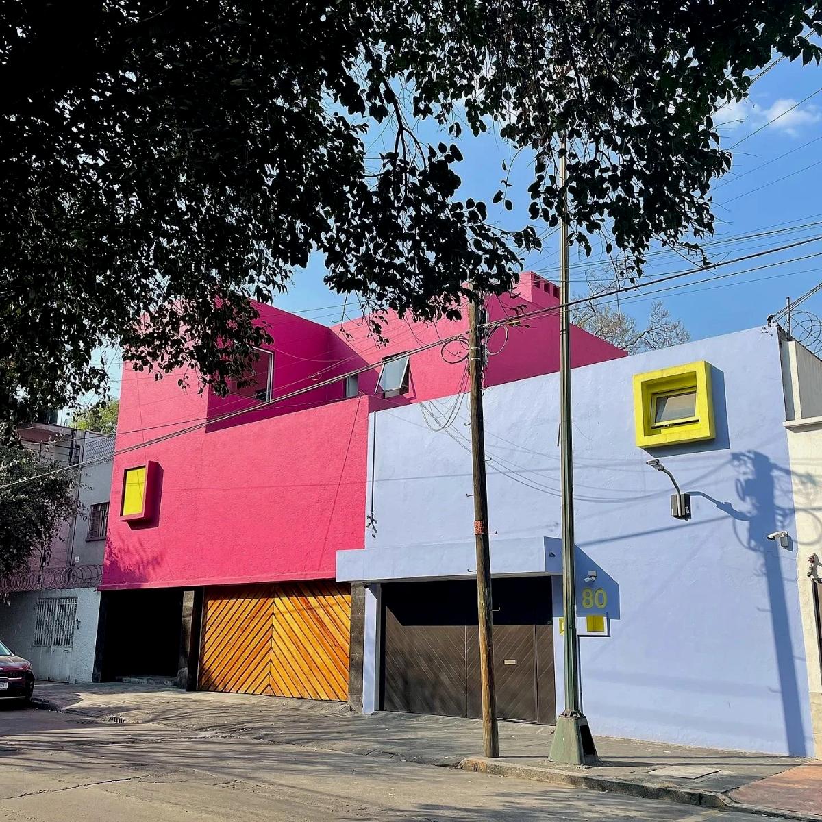Modern building from sidewalk