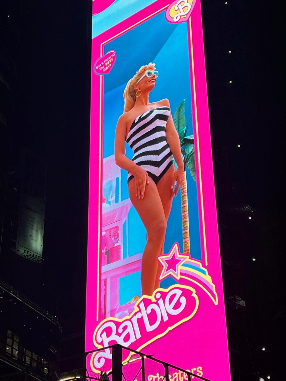 Barbie on a billboard