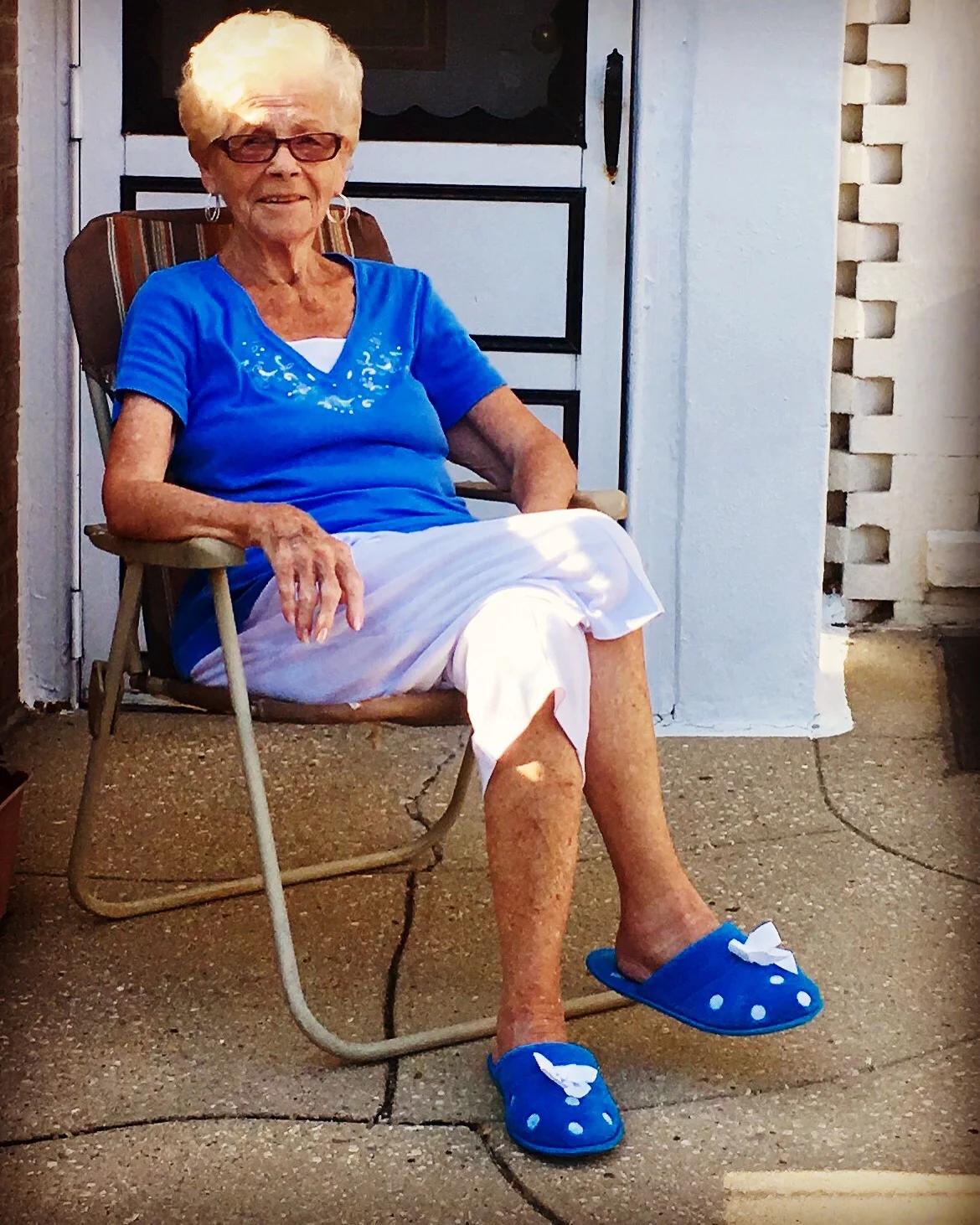 Woman sitting on chair