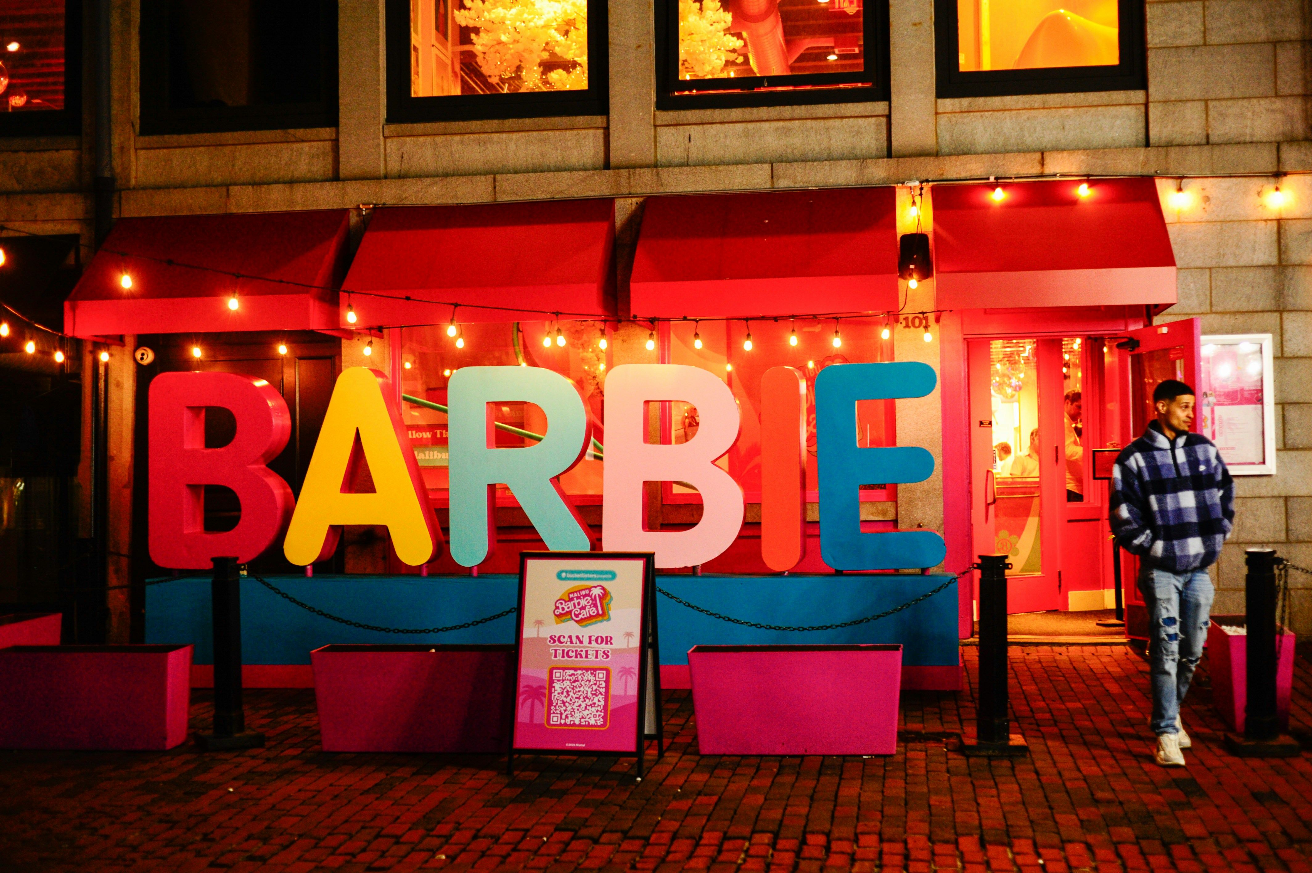 Barbie sign with lettering