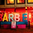 Barbie sign with lettering