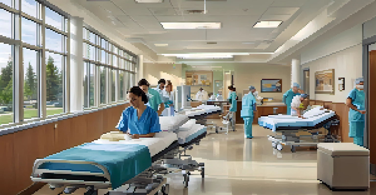 Healthcare professionals interacting with patients in a modern Spokane facility with bright natural light.