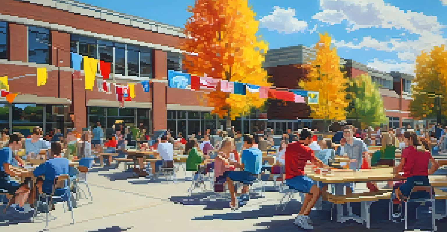 Students enjoying a sunny day at Eastern Washington University, engaged in outdoor activities and socializing.