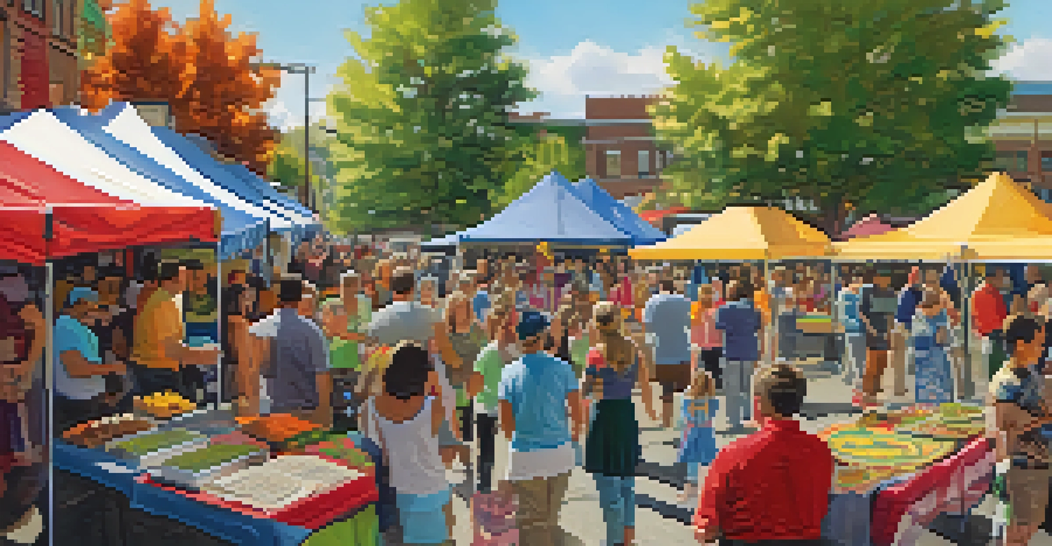 A lively cultural festival in Spokane with people enjoying activities and colorful stalls.