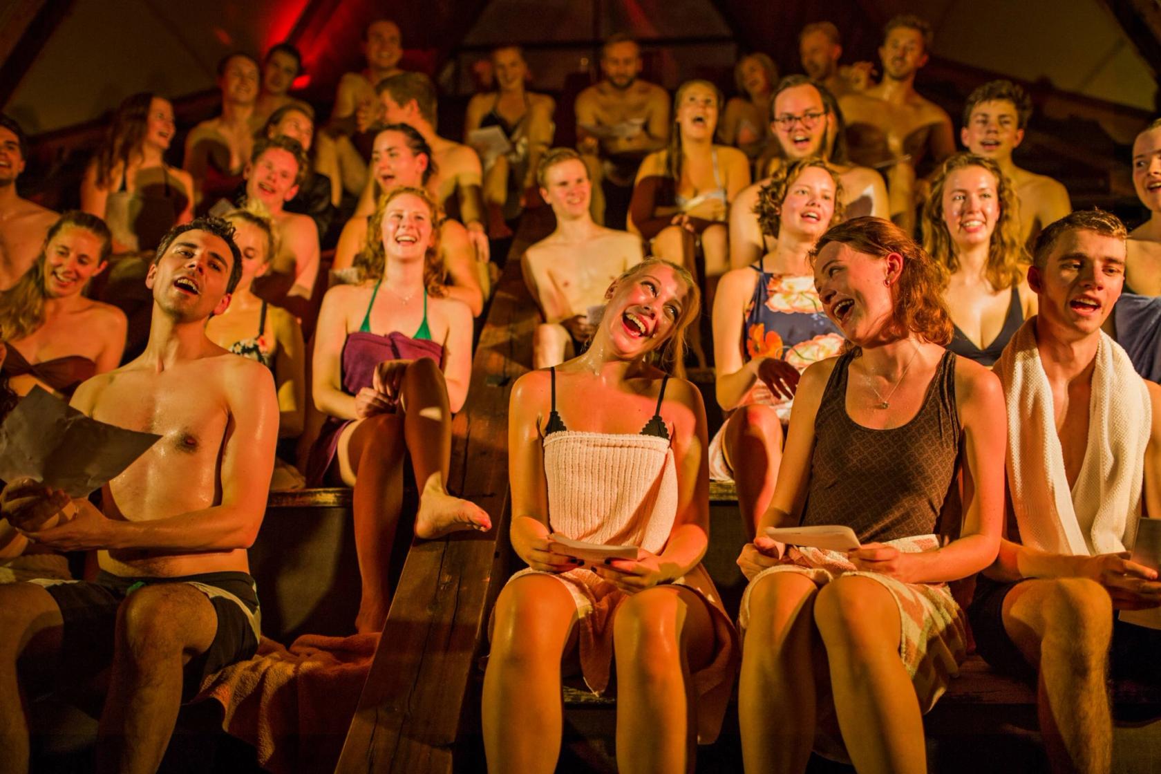 Allsang i saunaen på SALT i Oslo.