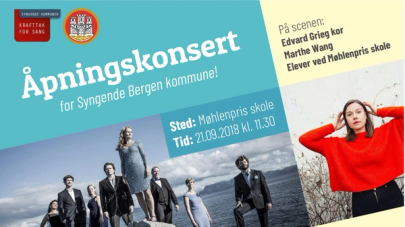 Plakat til oppstartsfest i Syngende Bergen