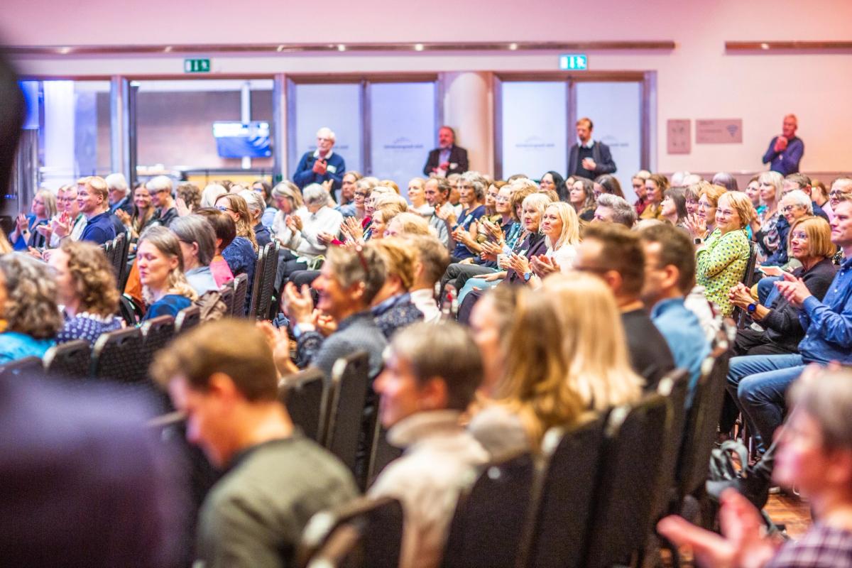 Koret Sølvstrupene opptrer under Nordisk sangsymposium i Oslo i 2023.