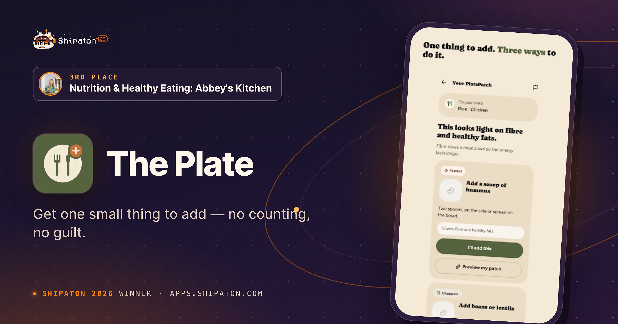 The Plate — Shipaton 2026 winner