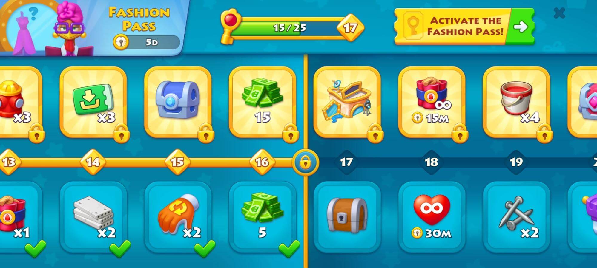 Additional rewards in Township