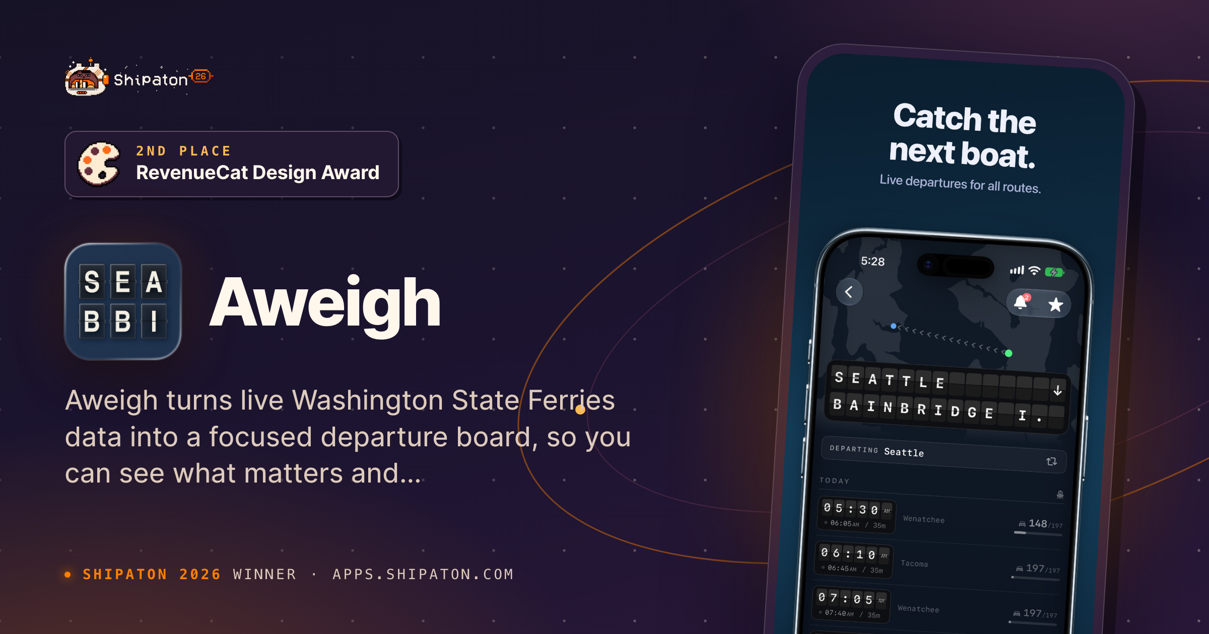 Aweigh — Shipaton 2026 winner