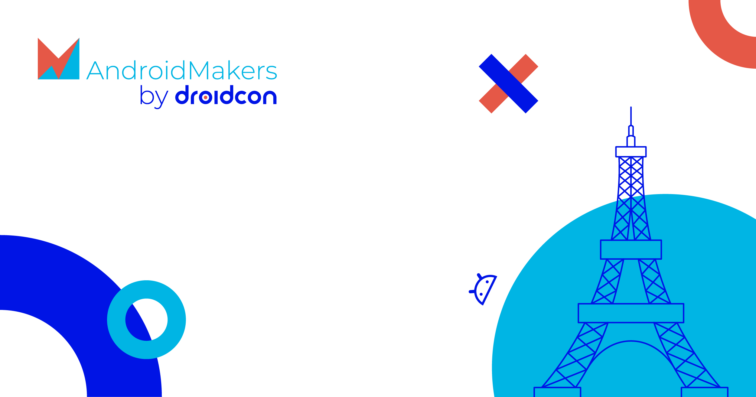 AndroidMakers by Droidcon image depicting a stylised Eiffel-tower, to signify RevenueCat's attendance of this Paris-based conference
