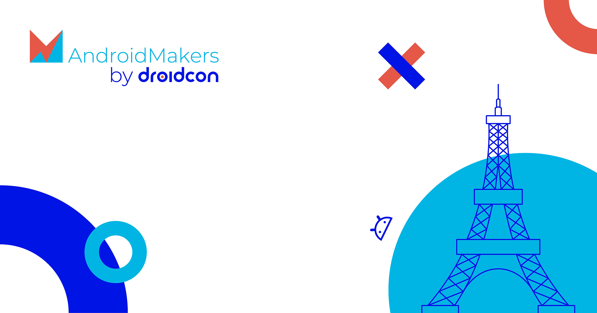 AndroidMakers by Droidcon image depicting a stylised Eiffel-tower, to signify RevenueCat's attendance of this Paris-based conference