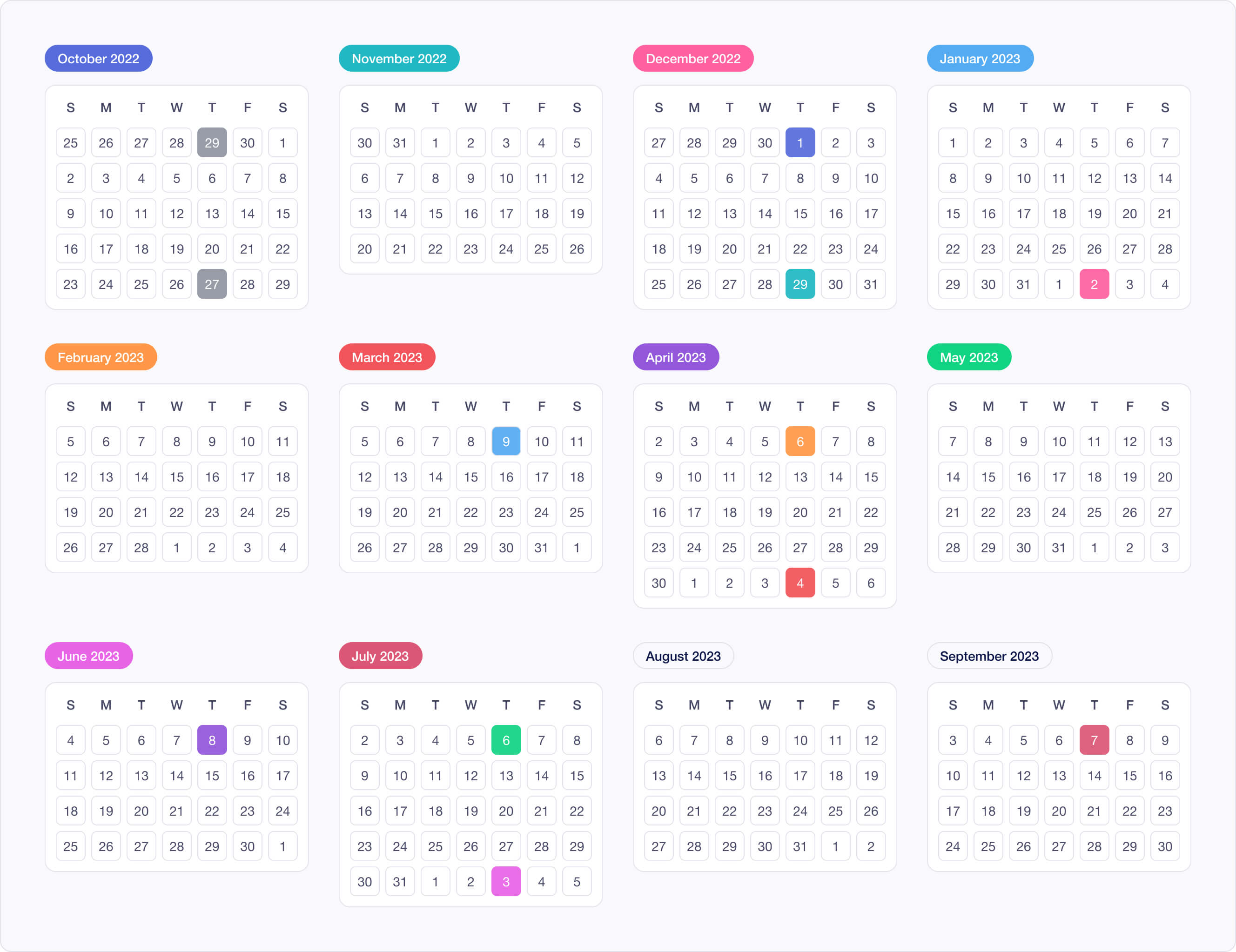 New Apple Fiscal Year Calendar 2023