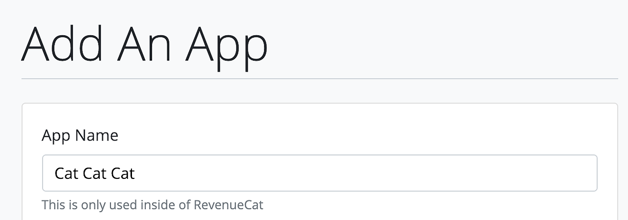 Give the App a name
