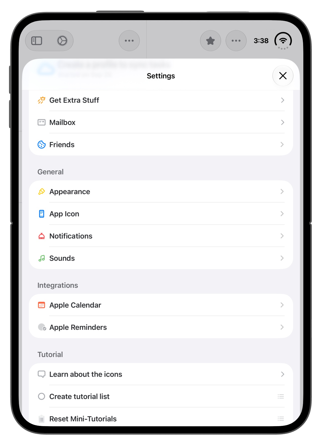 iPhone Duo, Fully Open, showing a Sheet, Portrait