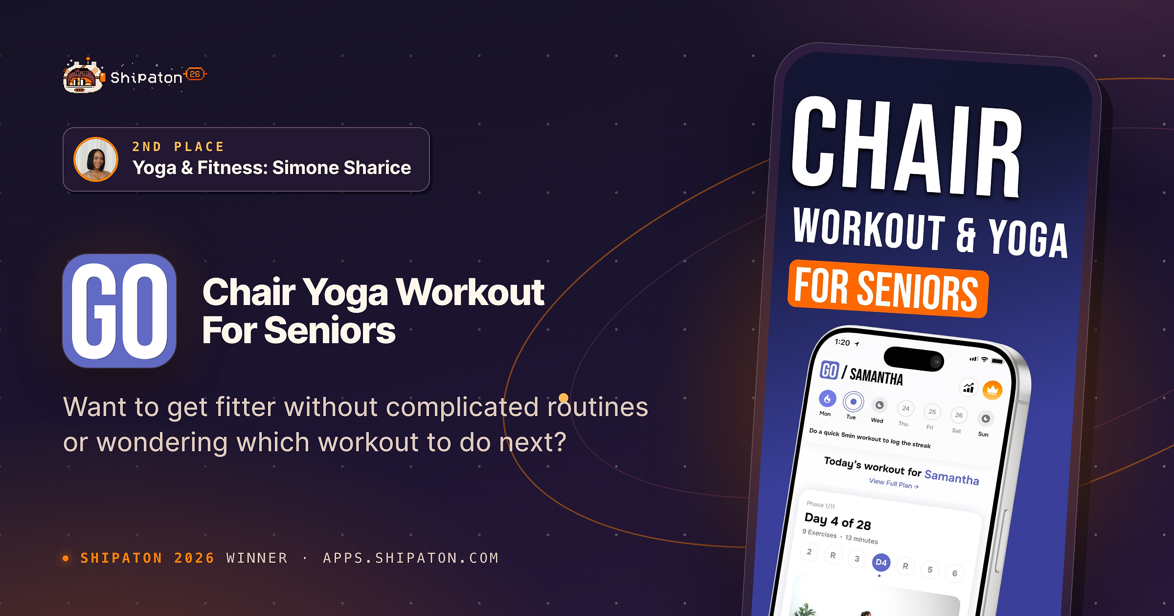 GO: Chair Yoga for Seniors — Shipaton 2026 winner