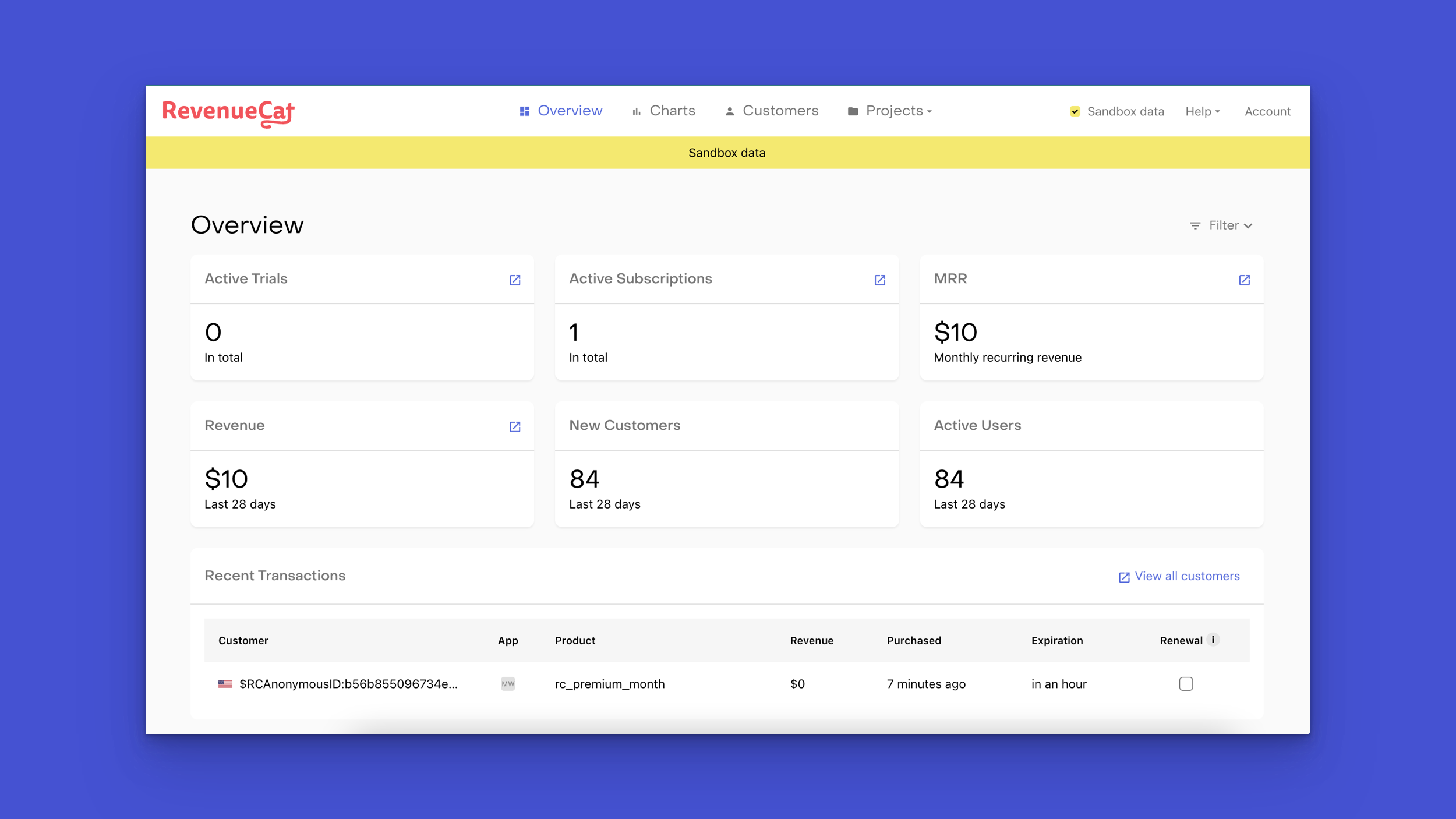 Sandbox testing in-app subscriptions