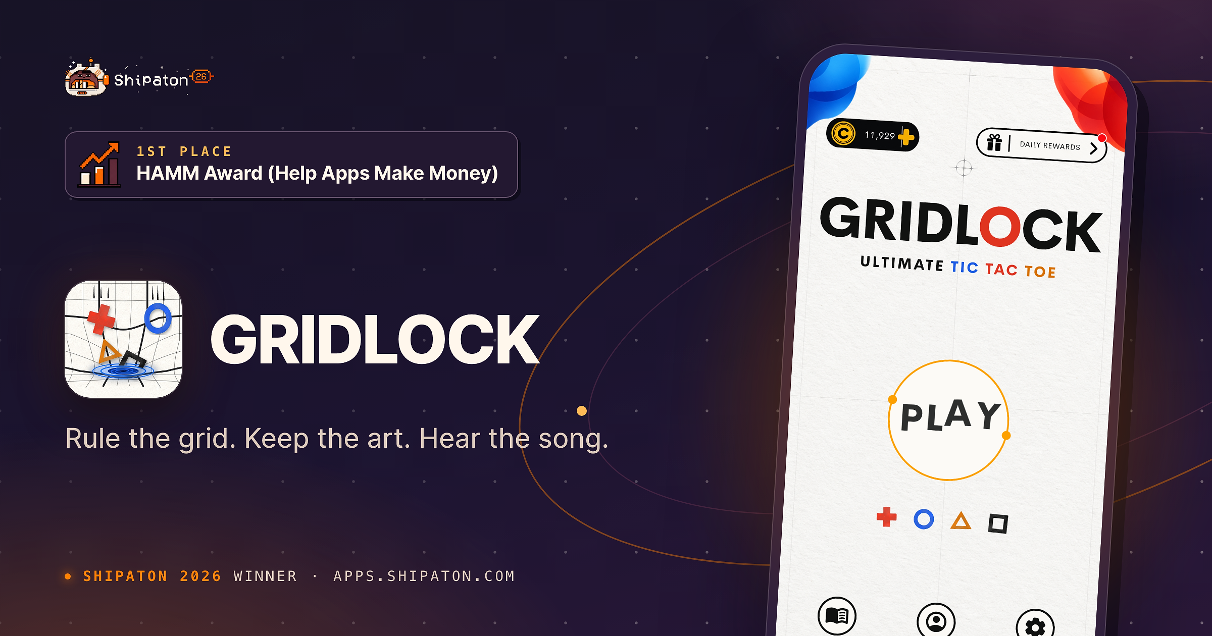 GRIDLOCK — Shipaton 2026 winner