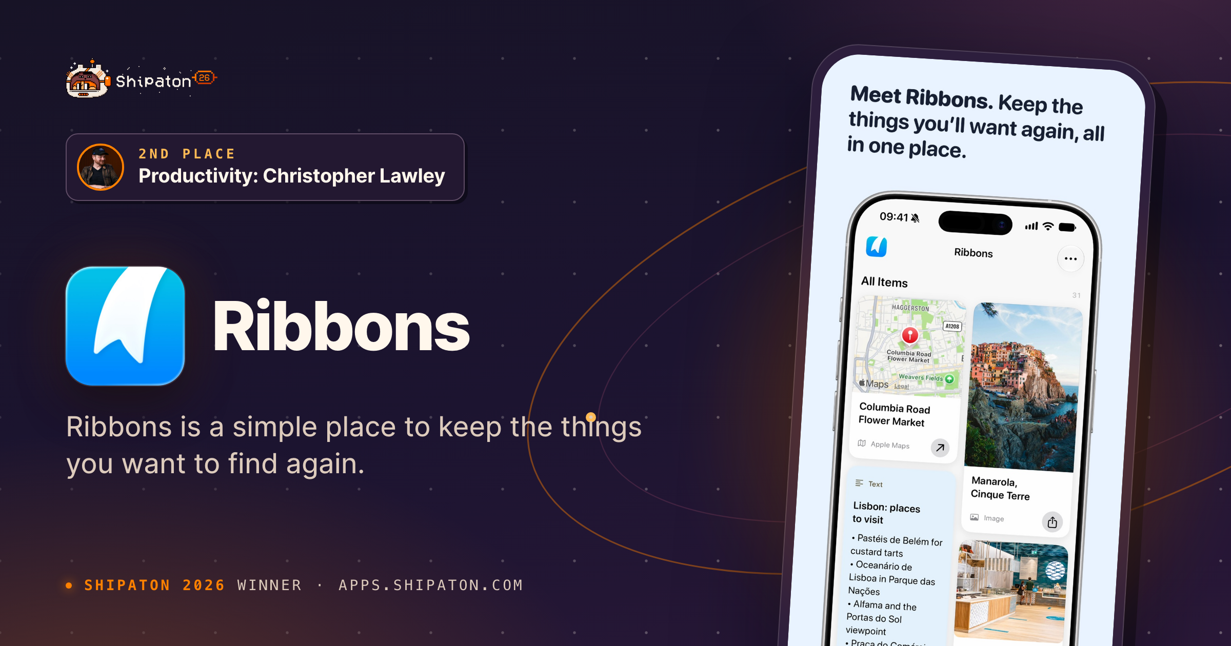 Ribbons — Shipaton 2026 winner