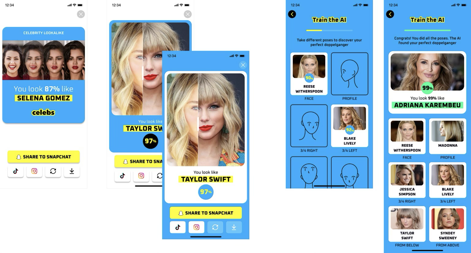 Celebs look alike algorithms