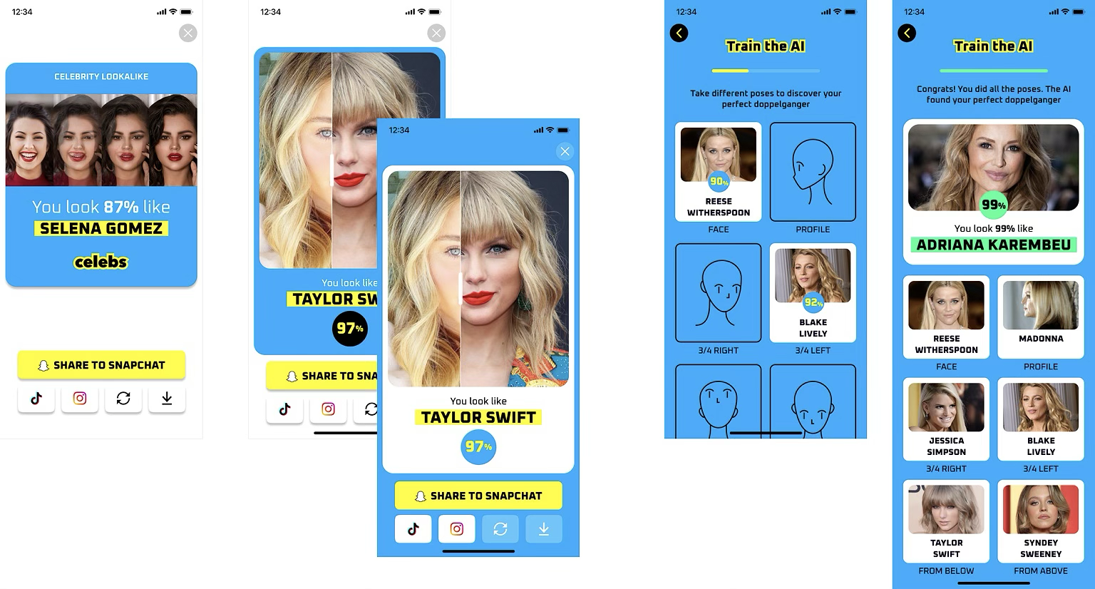 Celebs look alike algorithms