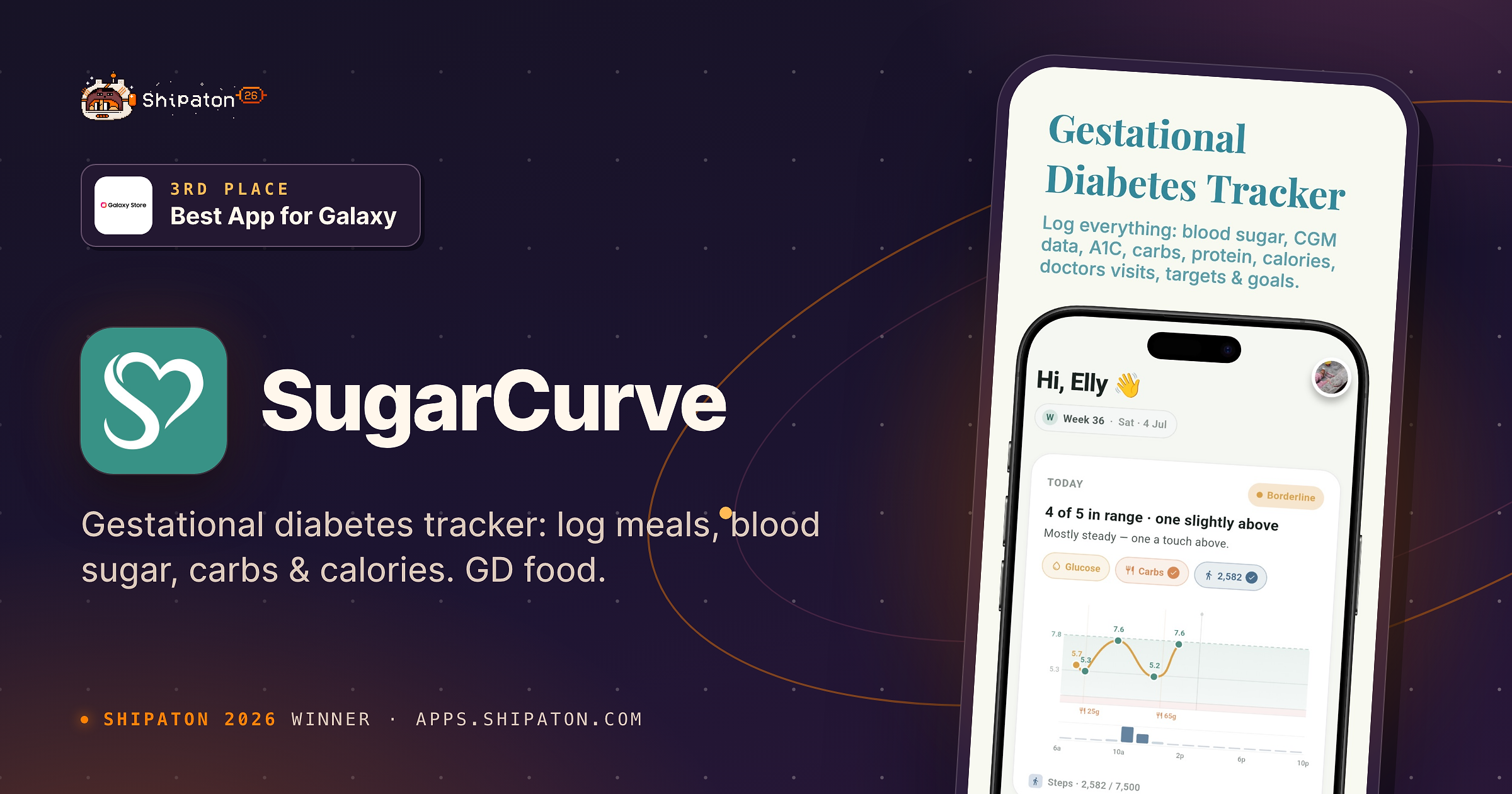 SugarCurve: Gestational Diabetes Coach, Meal Planner & Glucose Tracker — Shipaton 2026 winner