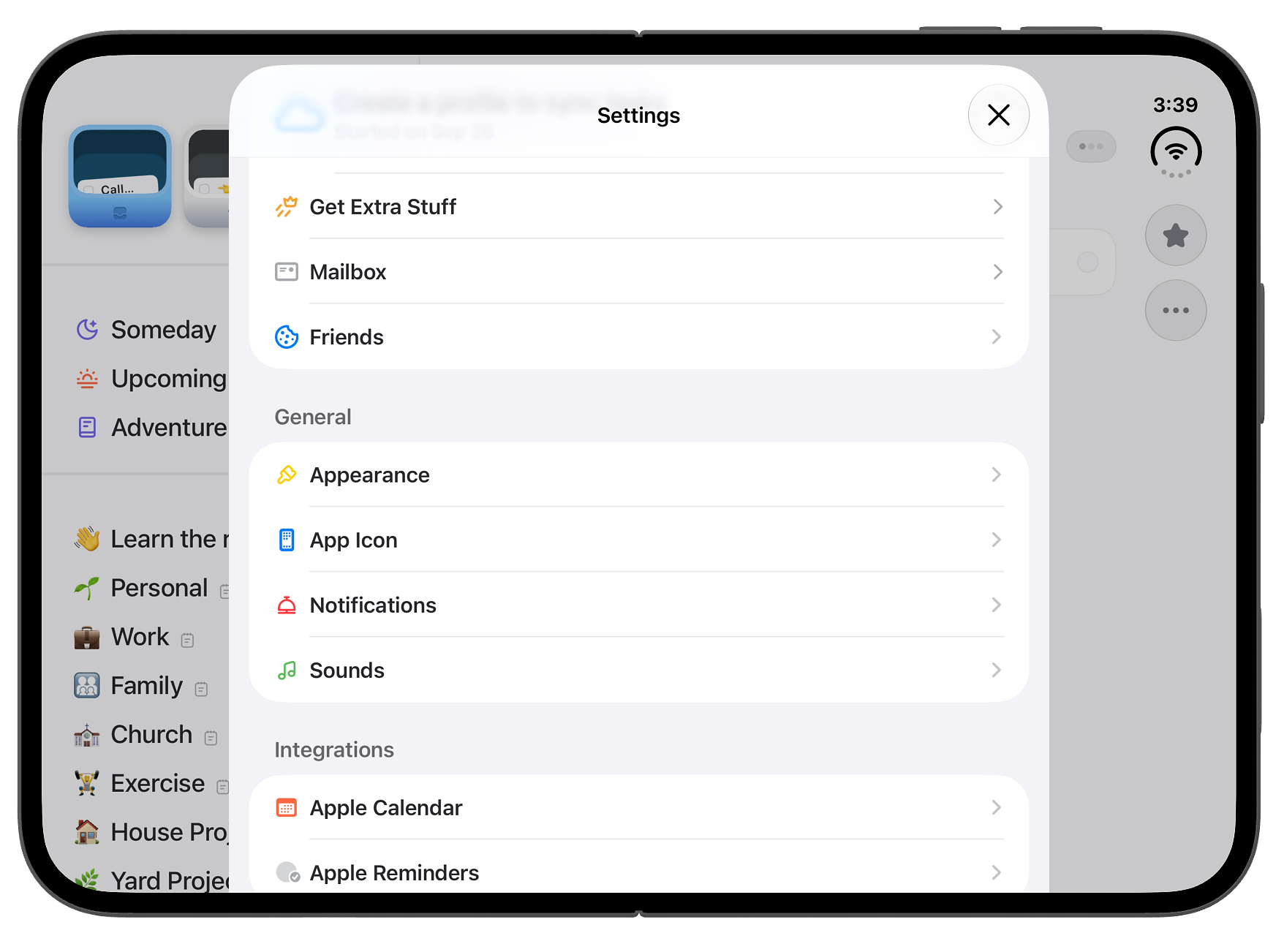 iPhone Duo, Fully Open, showing a Sheet, Landscape