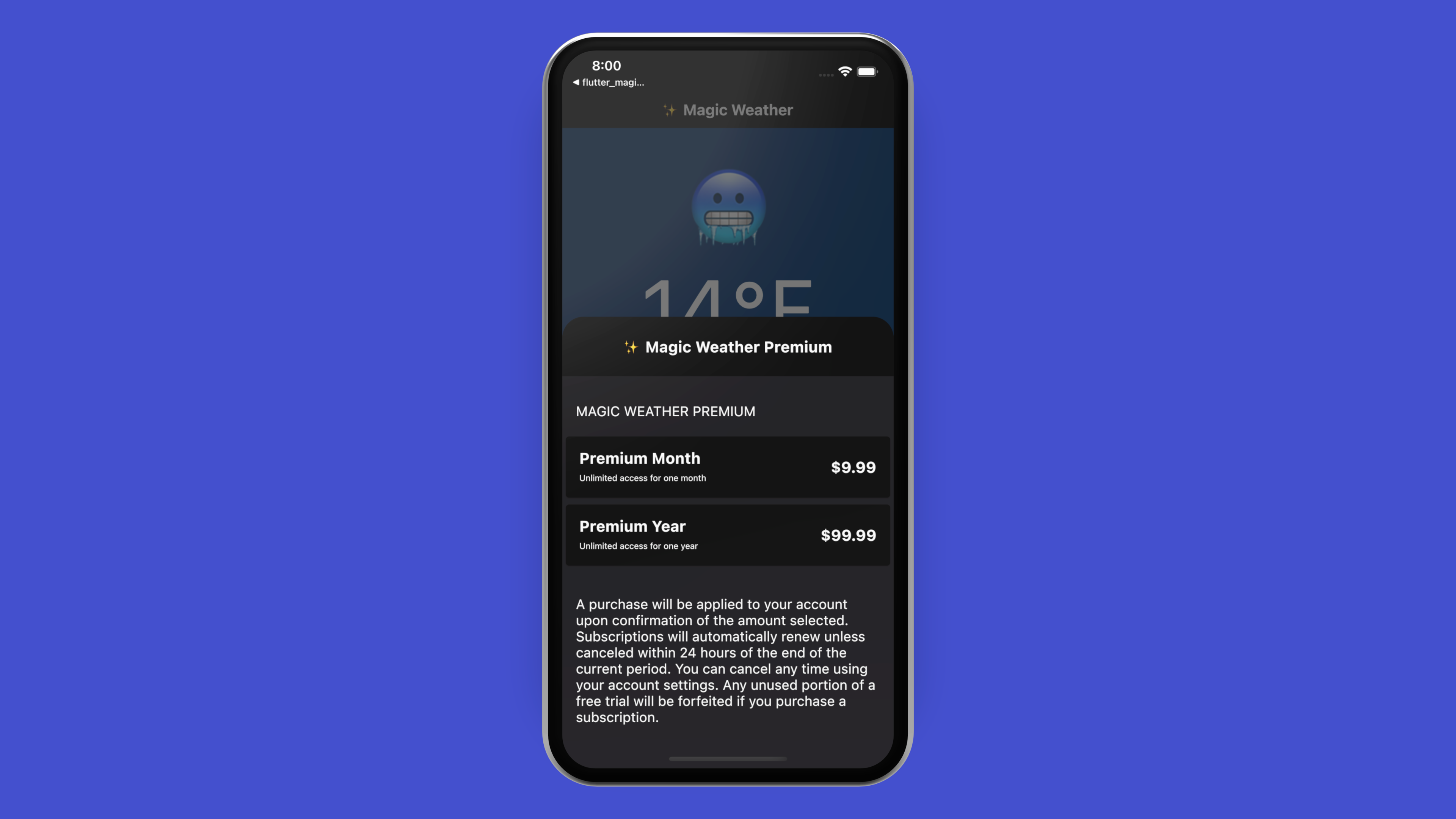 Displaying in-app subscriptions in app
