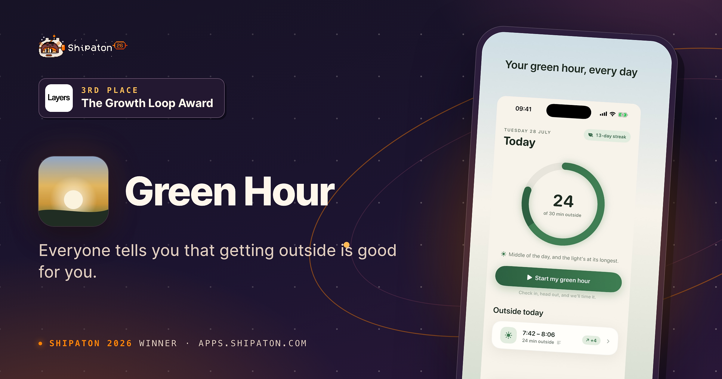 Green Hour: Time Outside — Shipaton 2026 winner