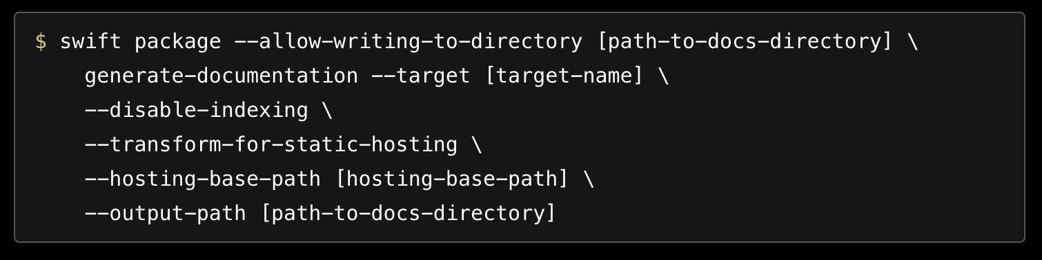 The command for publishing docs to GitHub Pages.