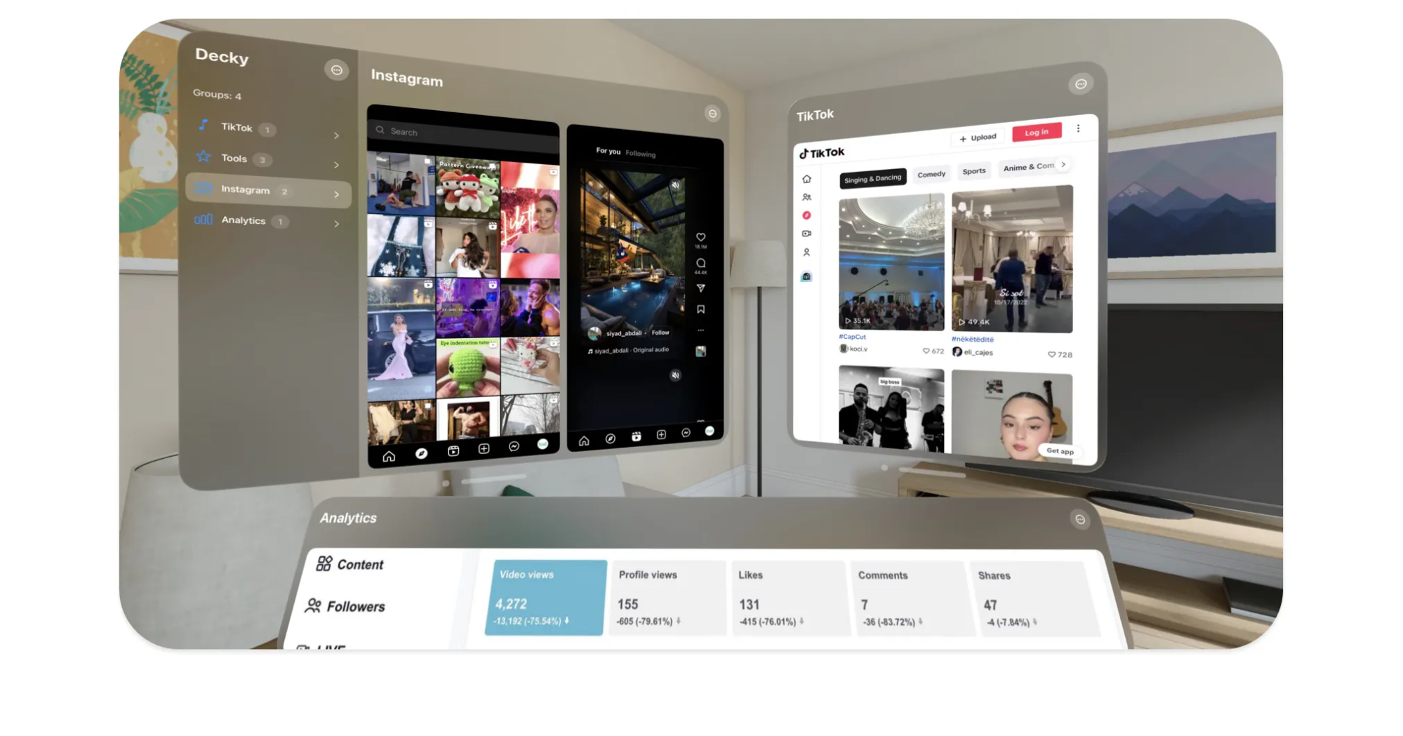 Decky Dashboard for Apple Vision Pro