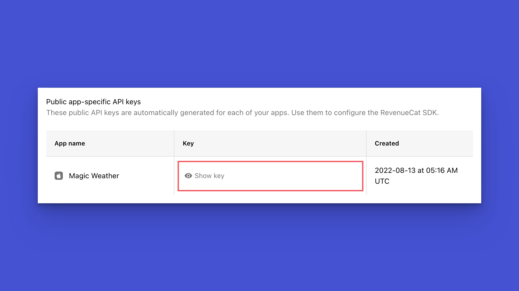 Apple API key